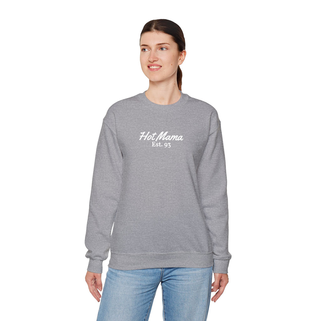Hot Mama - Personalized Embroidery Crewneck Sweatshirt