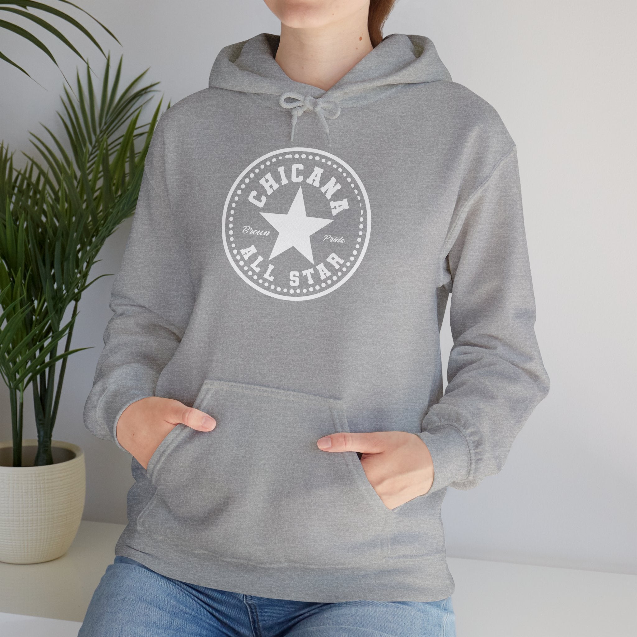 Chicana All Star Hoodie — Vintage Latina Pride Sweatshirt