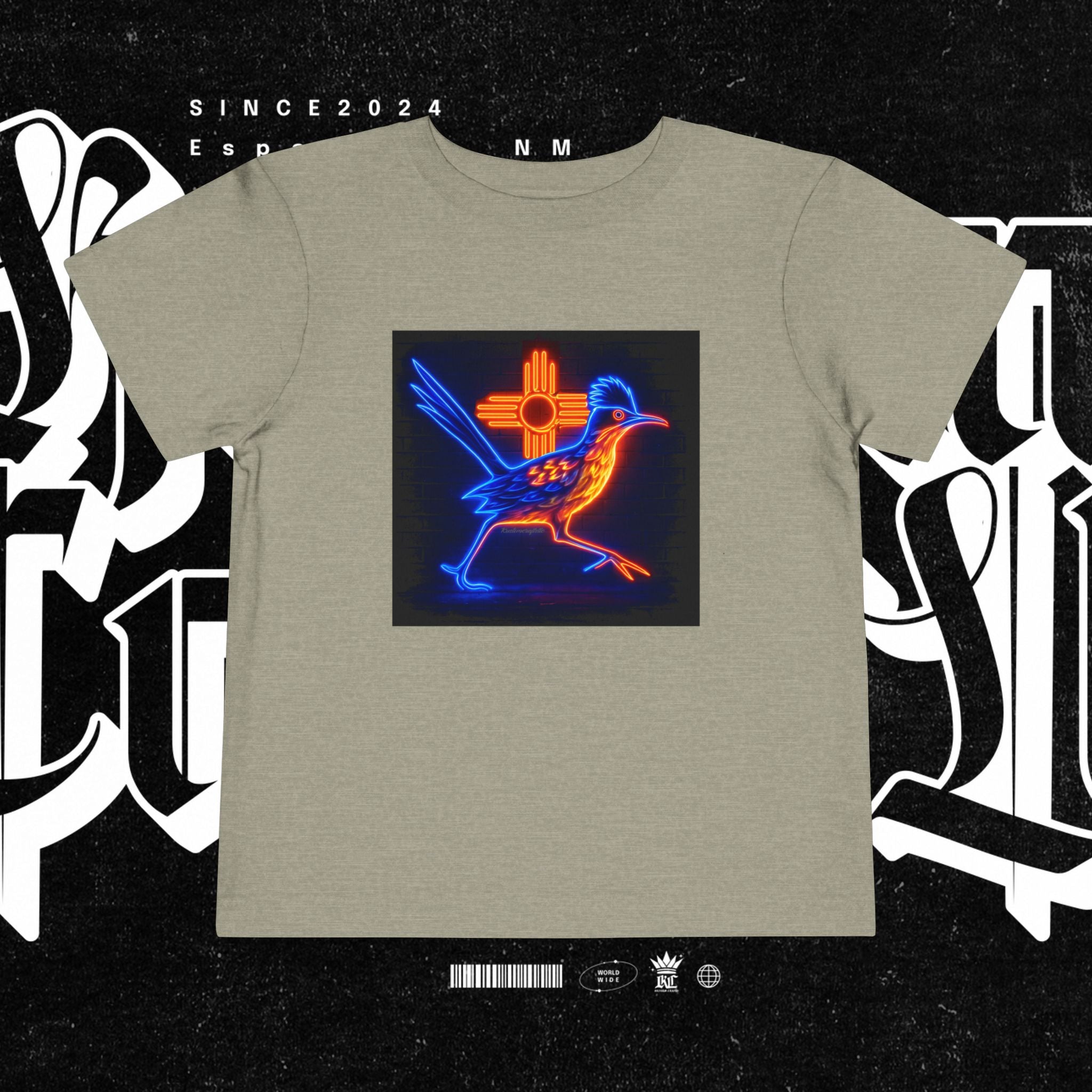 Neon Roadrunner New Mexico - Toddler Tee