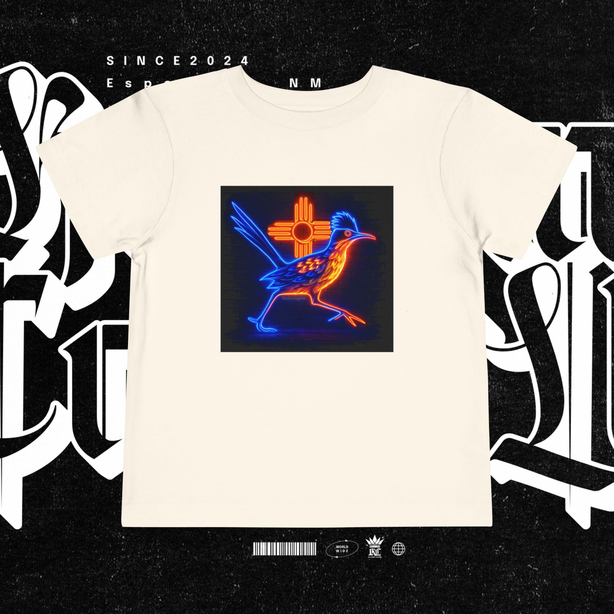Neon Roadrunner New Mexico - Toddler Tee
