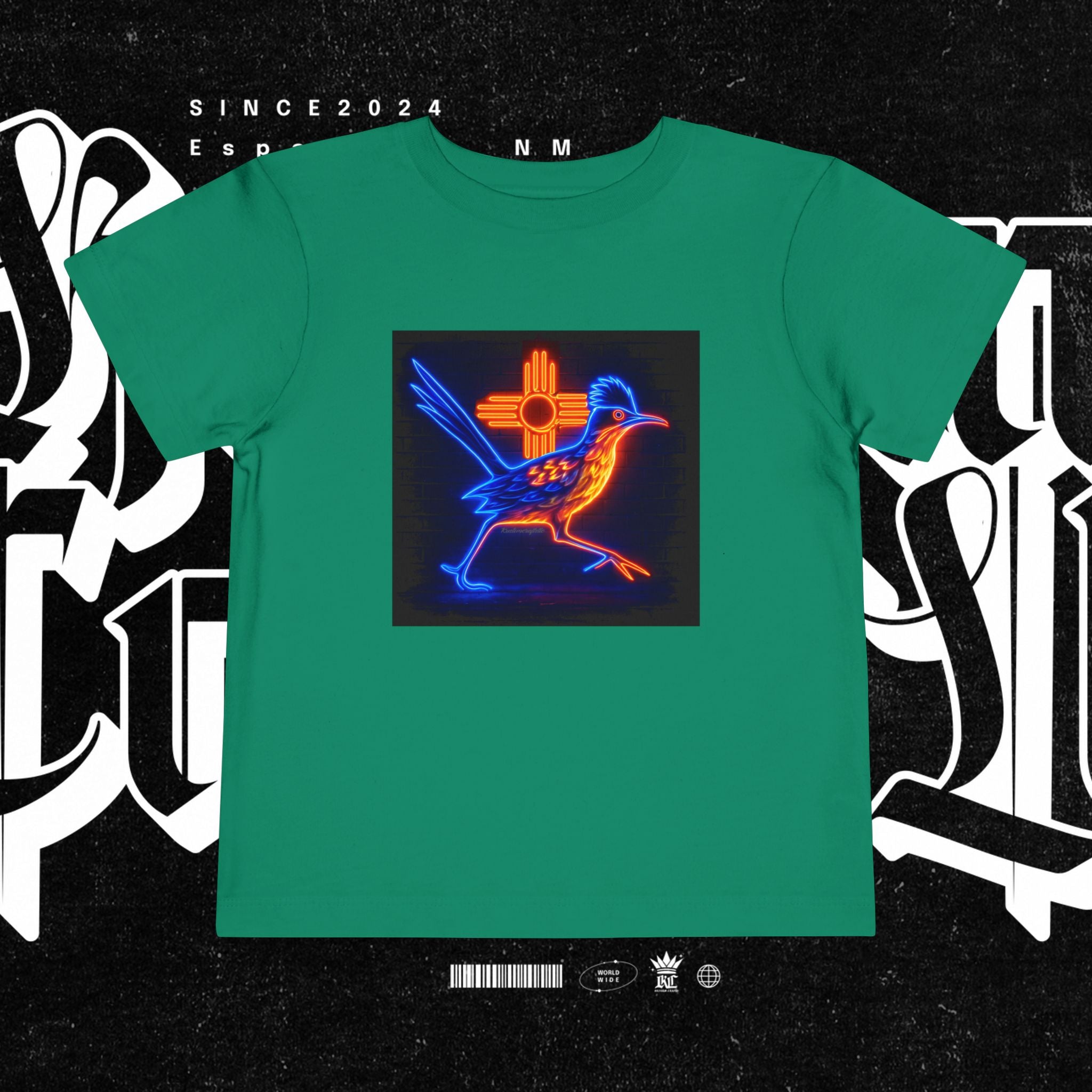 Neon Roadrunner New Mexico - Toddler Tee