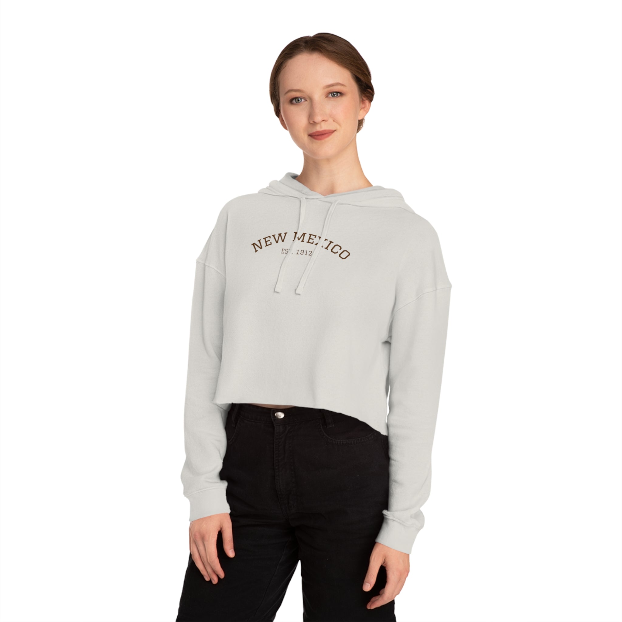 New Mexico Cropped Women's Hooded Sweatshirt