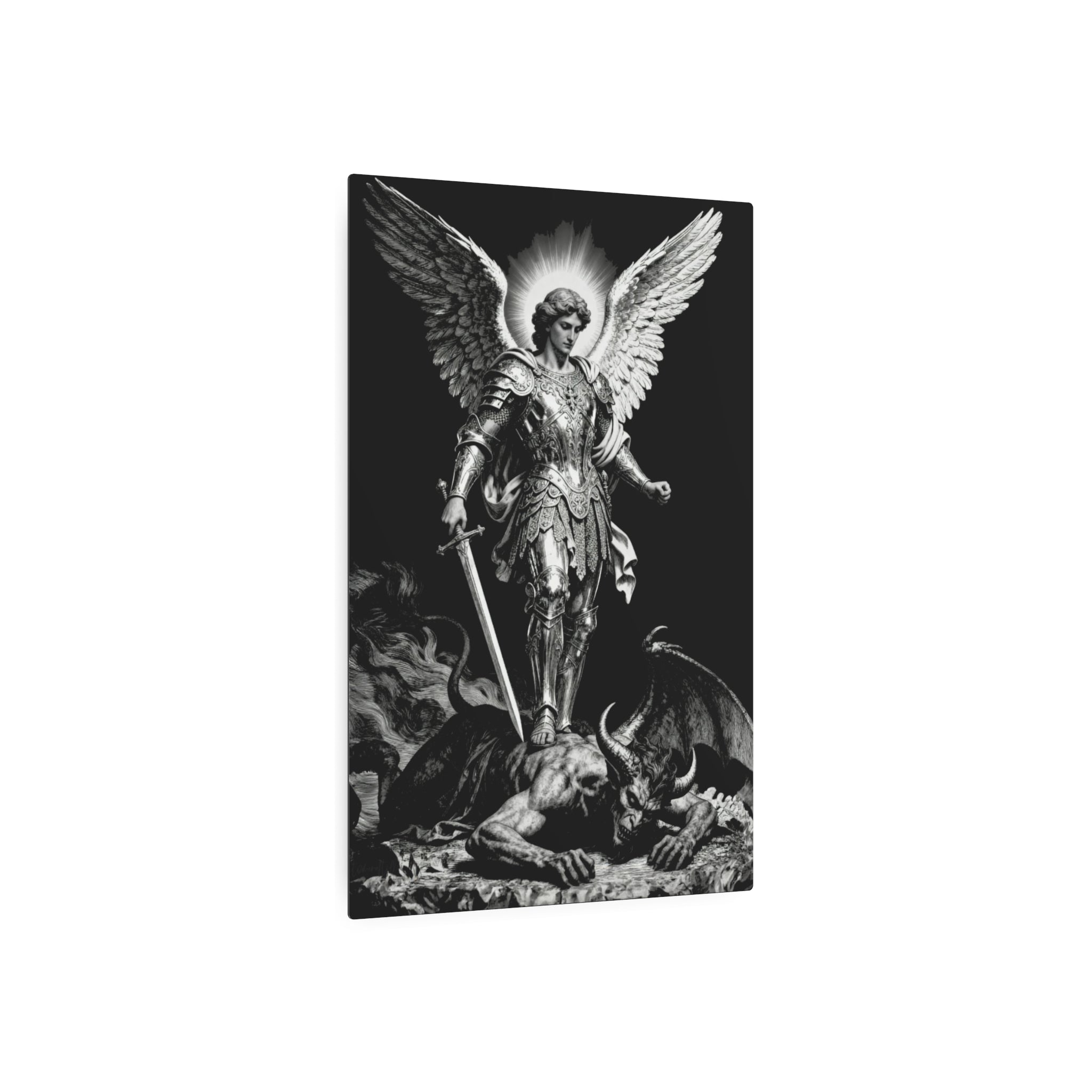 St. Michael Archangel Metal Art Sign