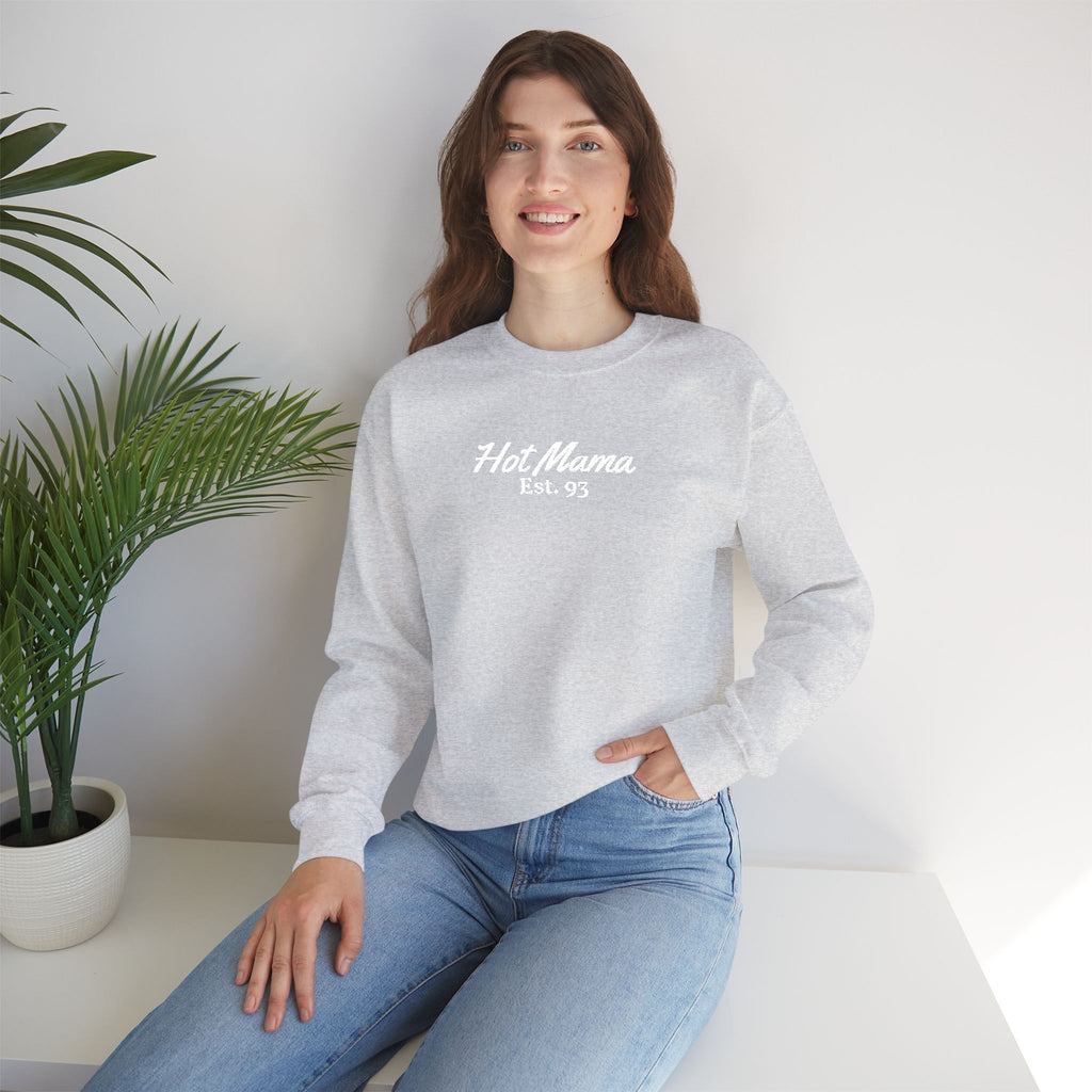 Hot Mama - Personalized Embroidery Crewneck Sweatshirt