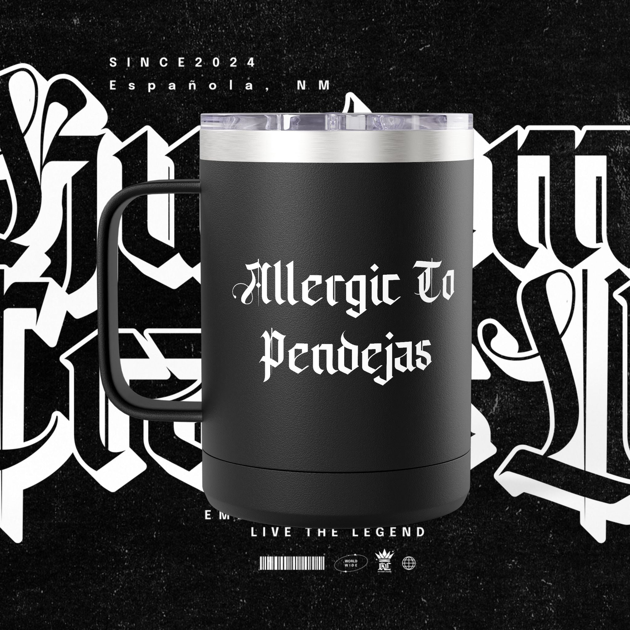 Allergic To Pendejas Coffee Mug Tumbler, 15oz