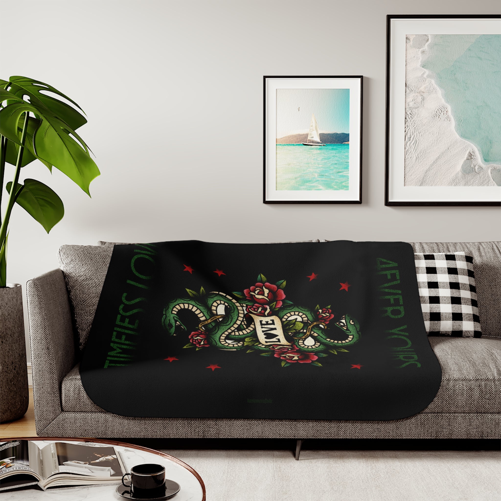 Timeless Love. 4ever Yours. - Sherpa Blanket