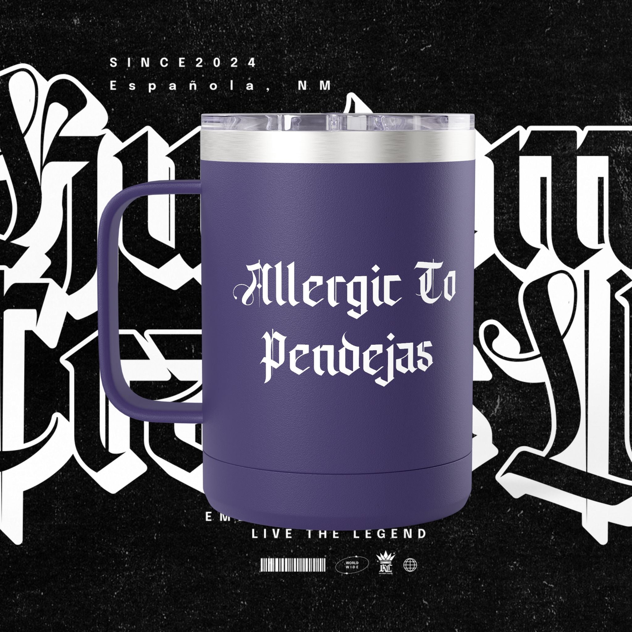 Allergic To Pendejas Coffee Mug Tumbler, 15oz