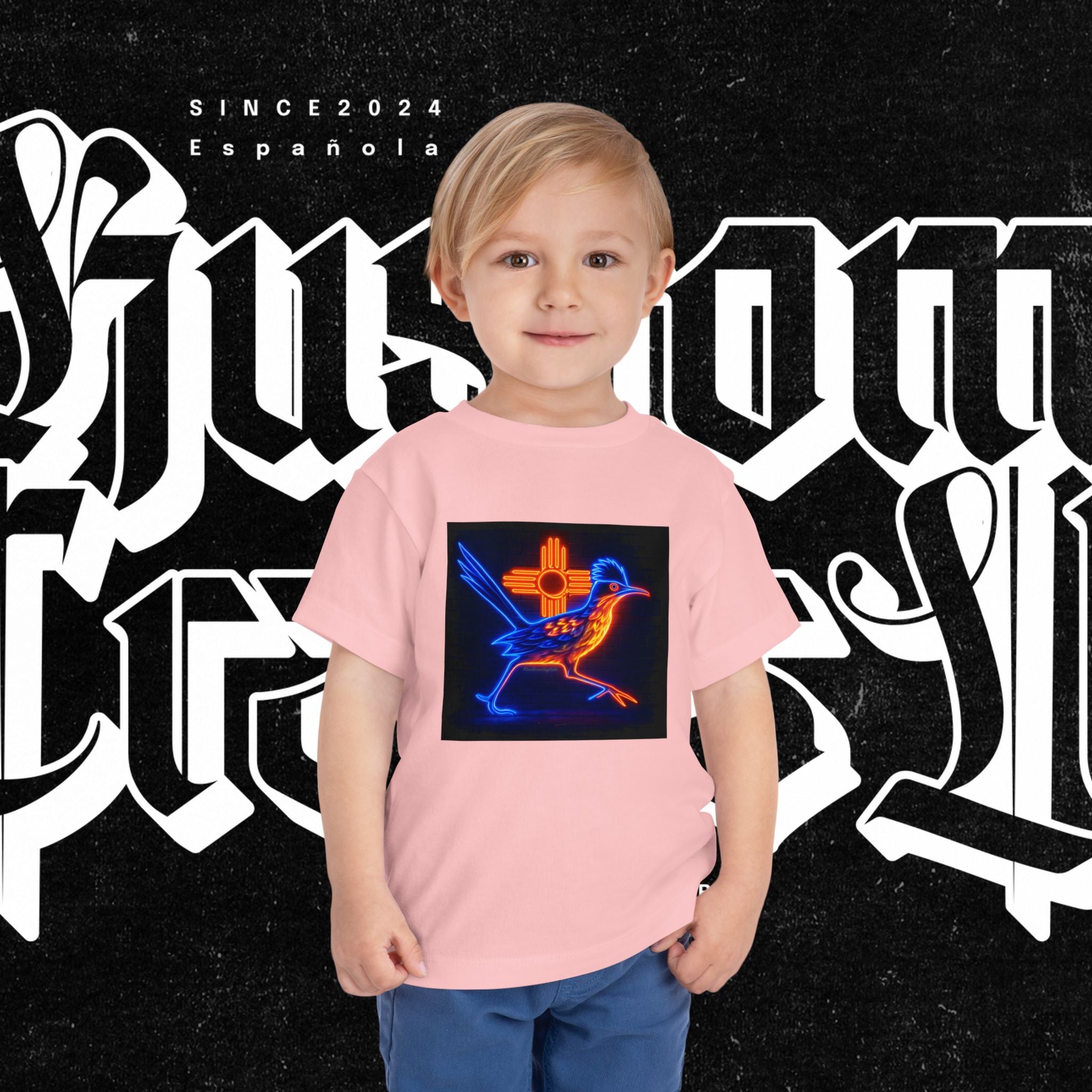 Neon Roadrunner New Mexico - Toddler Tee