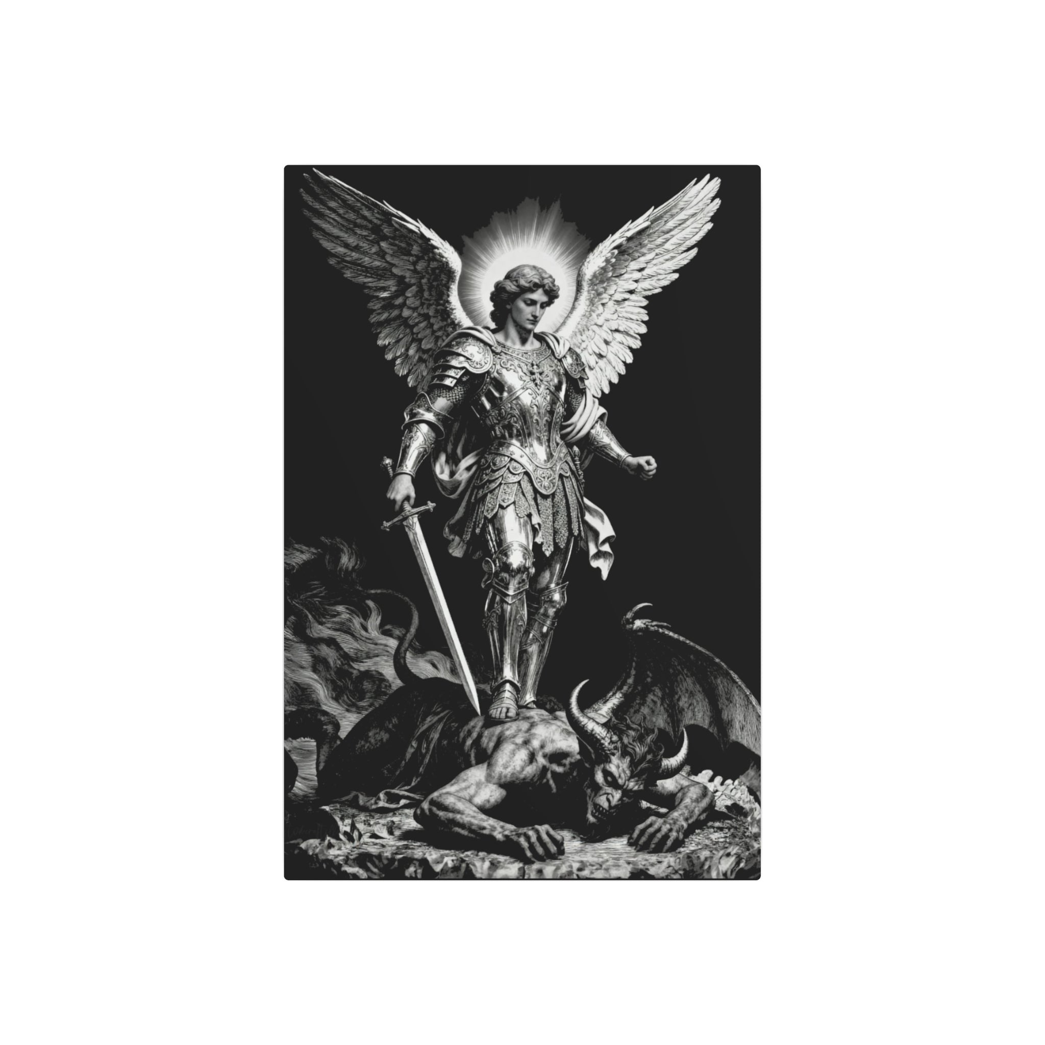 St. Michael Archangel Metal Art Sign