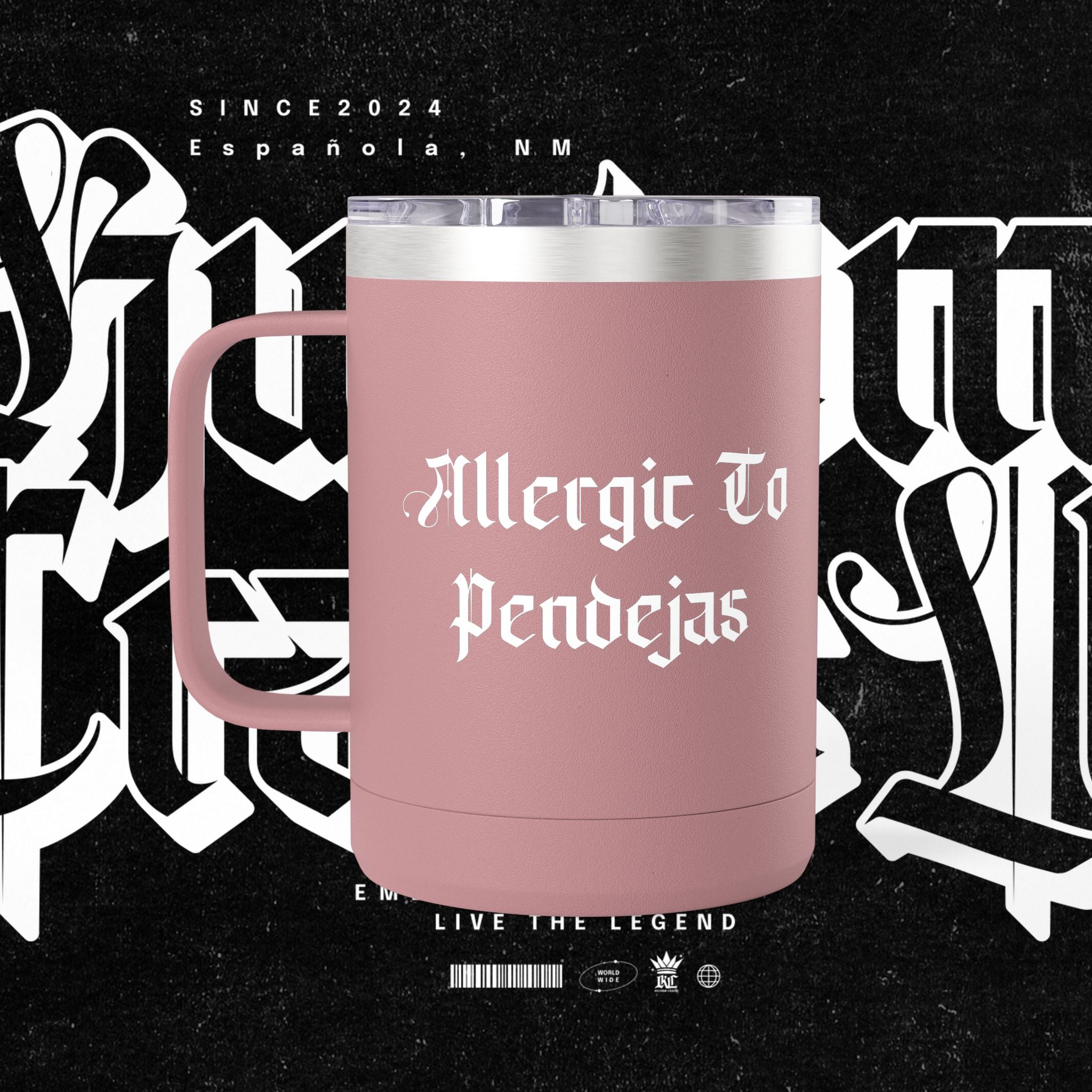 Allergic To Pendejas Coffee Mug Tumbler, 15oz