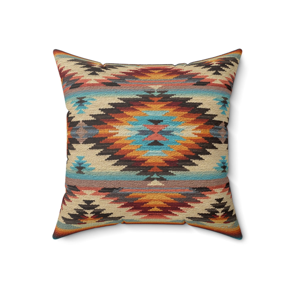 Southwestern - Faux Suede Square Pillow