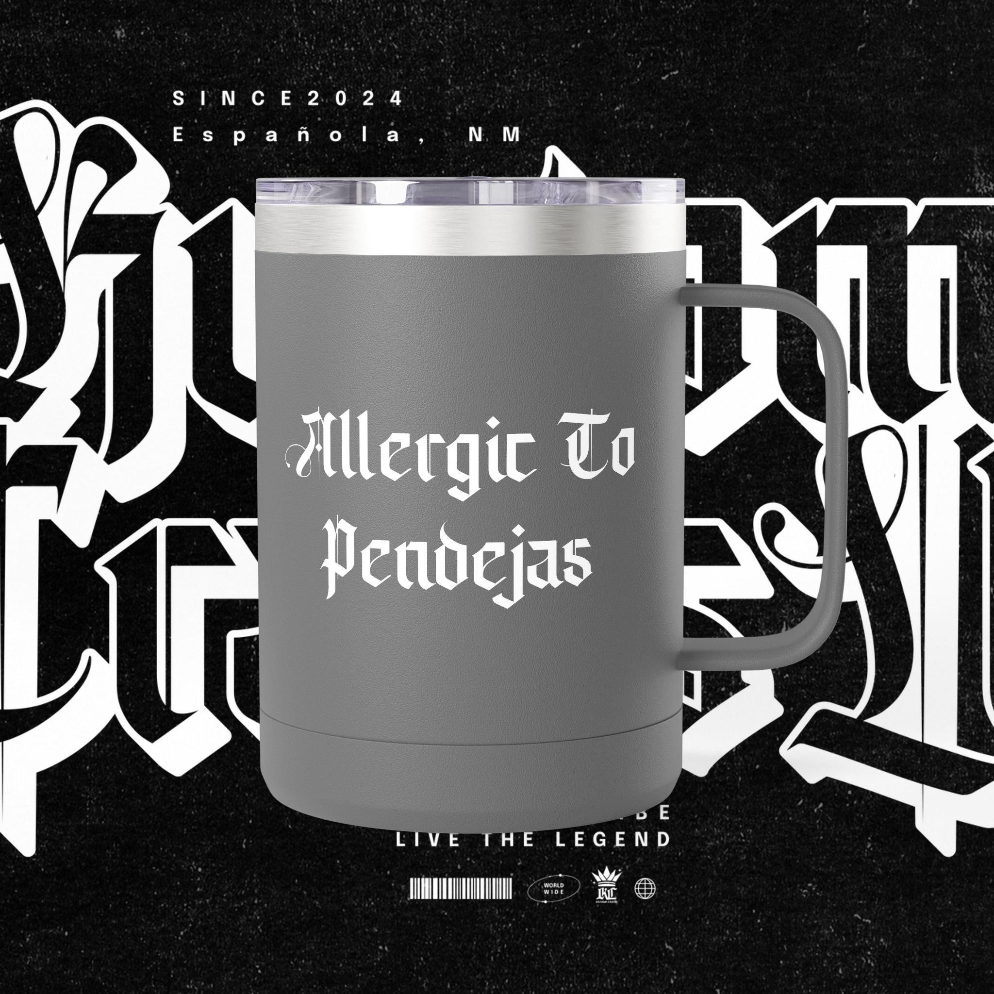 Allergic To Pendejas Coffee Mug Tumbler, 15oz