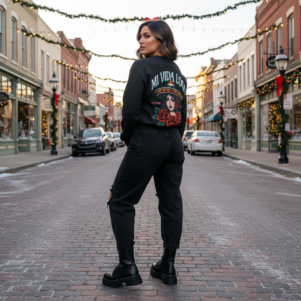 Mi Vida Loca - Long Sleeve T-Shirt (BACK PRINT)