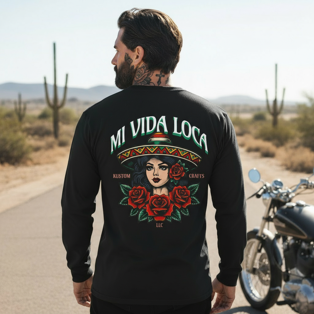 Mi Vida Loca - Long Sleeve T-Shirt (BACK PRINT)