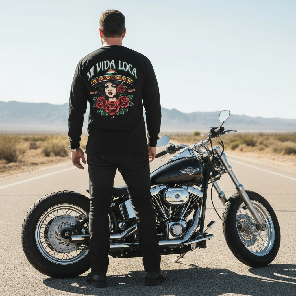 Mi Vida Loca - Long Sleeve T-Shirt (BACK PRINT)