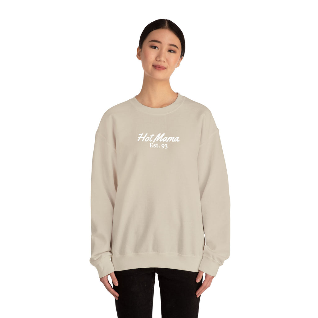 Hot Mama - Personalized Embroidery Crewneck Sweatshirt