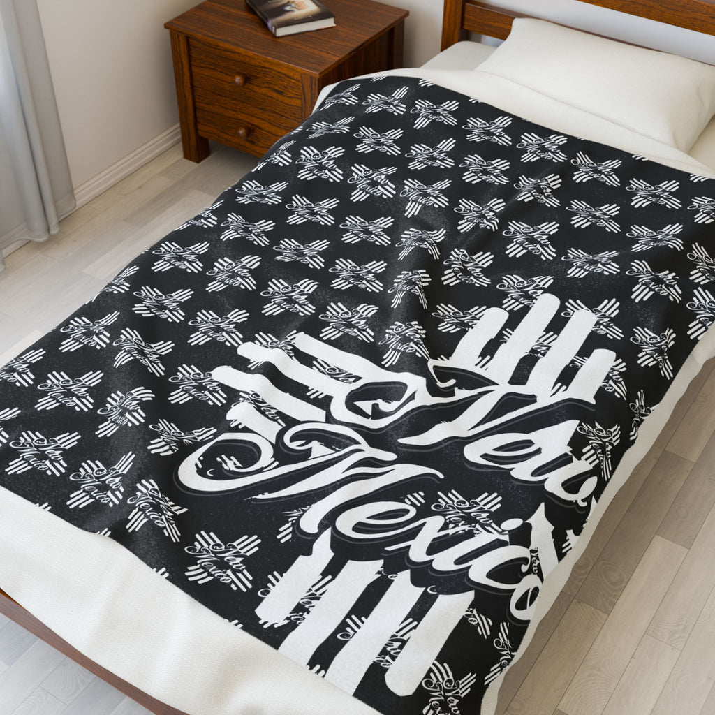 New Mexico Velveteen Plush Blanket