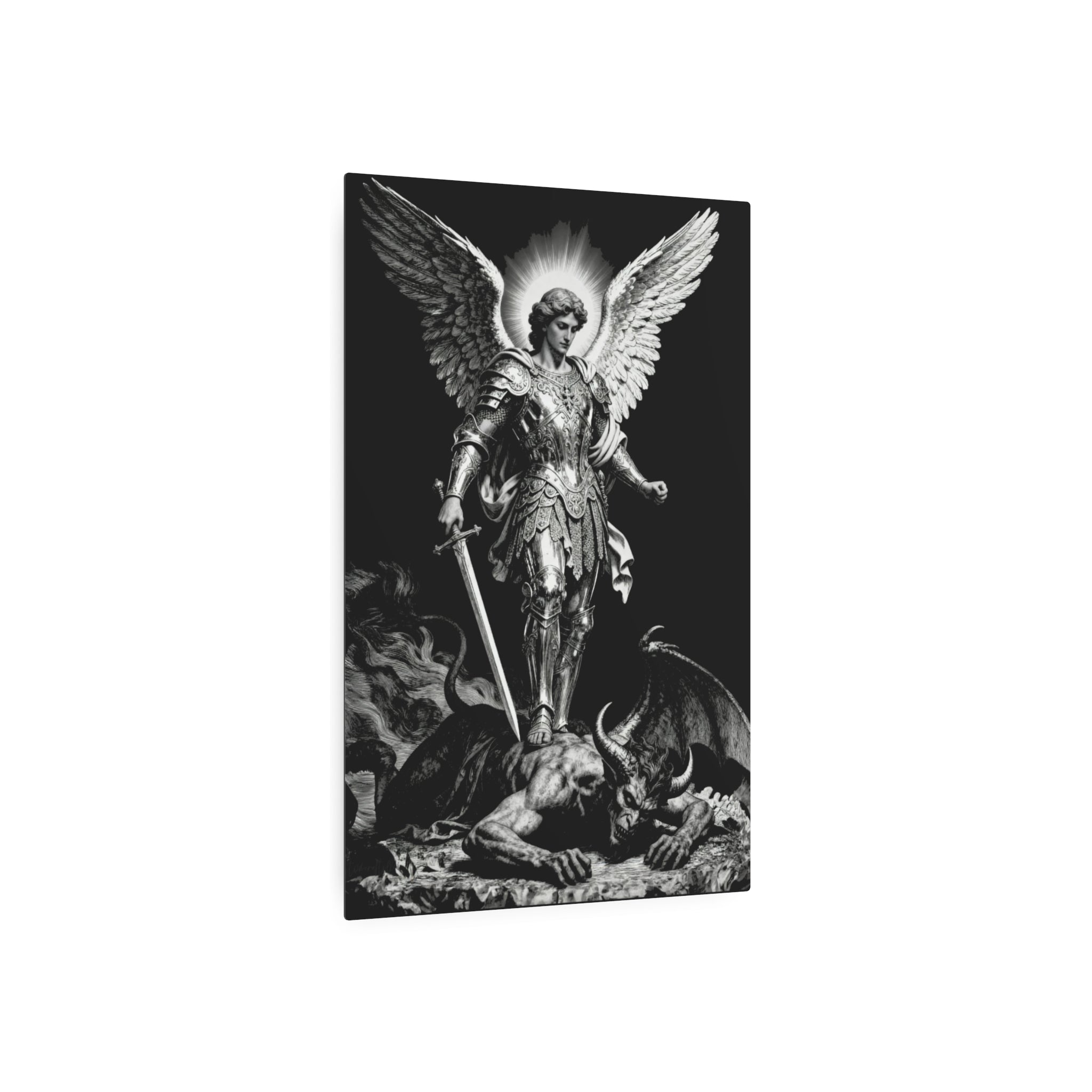 St. Michael Archangel Metal Art Sign