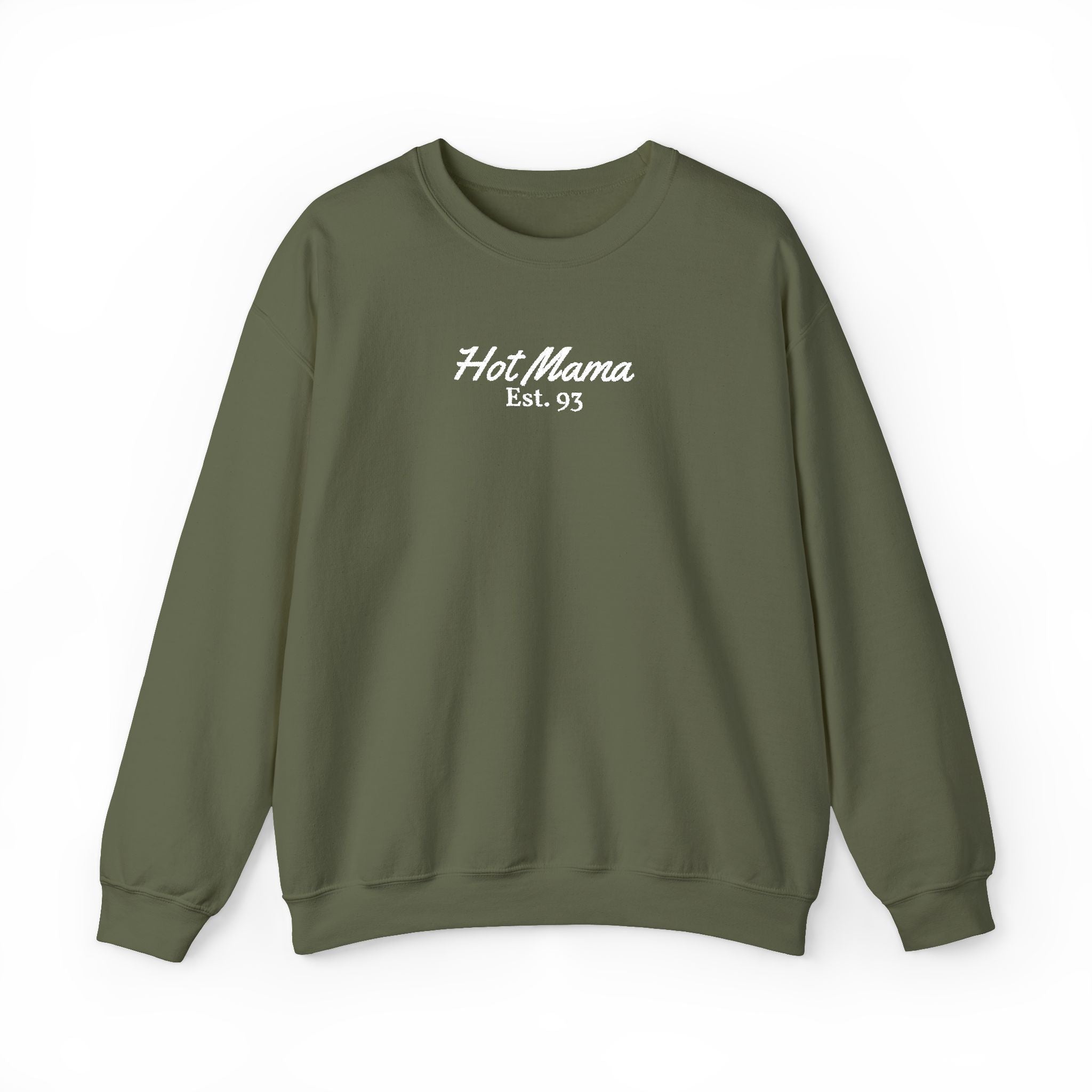 Hot Mama - Personalized Embroidery Crewneck Sweatshirt