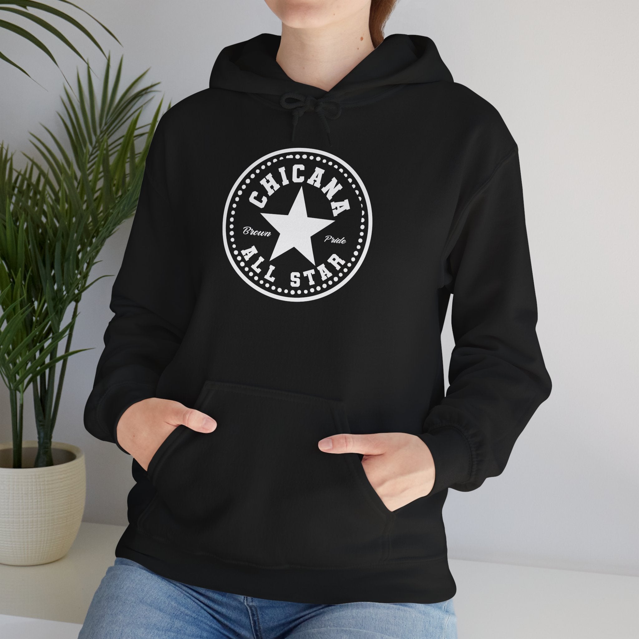 Chicana All Star Hoodie — Vintage Latina Pride Sweatshirt