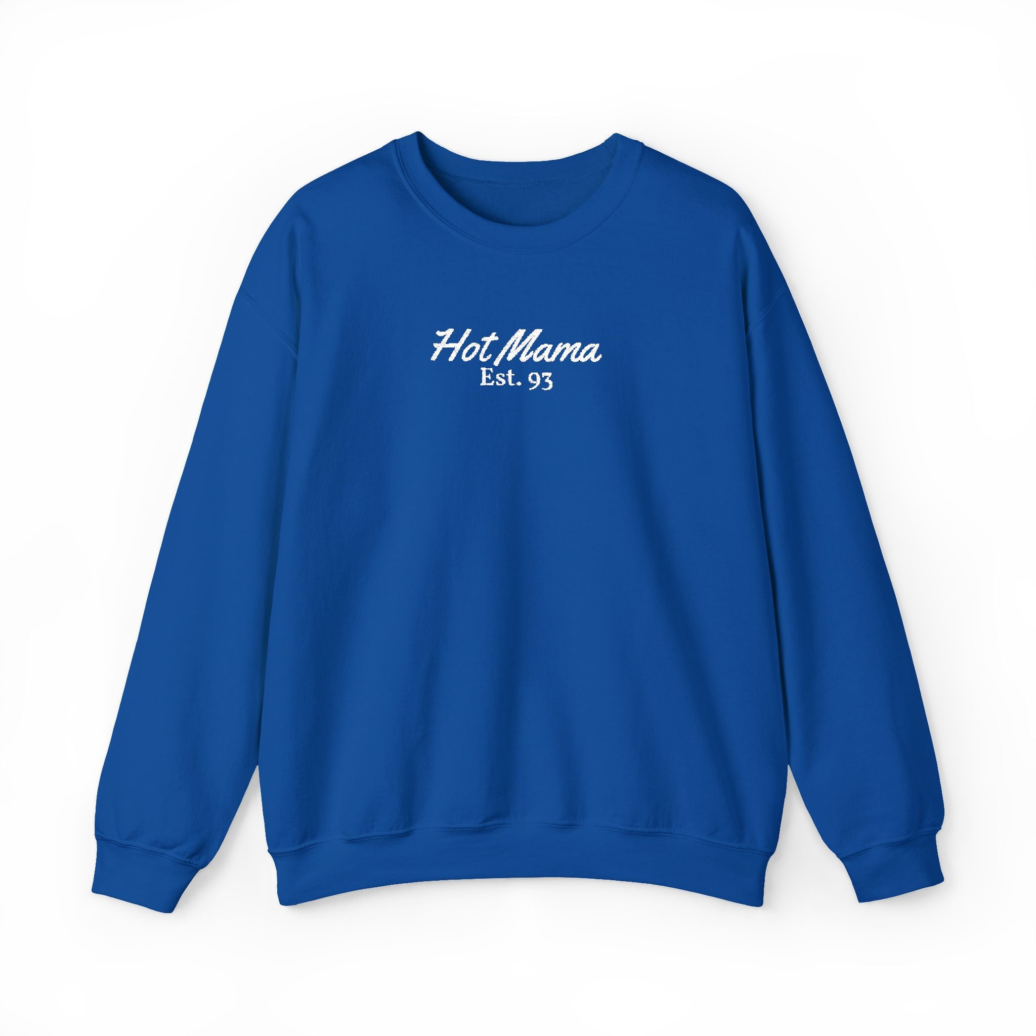 Hot Mama - Personalized Embroidery Crewneck Sweatshirt
