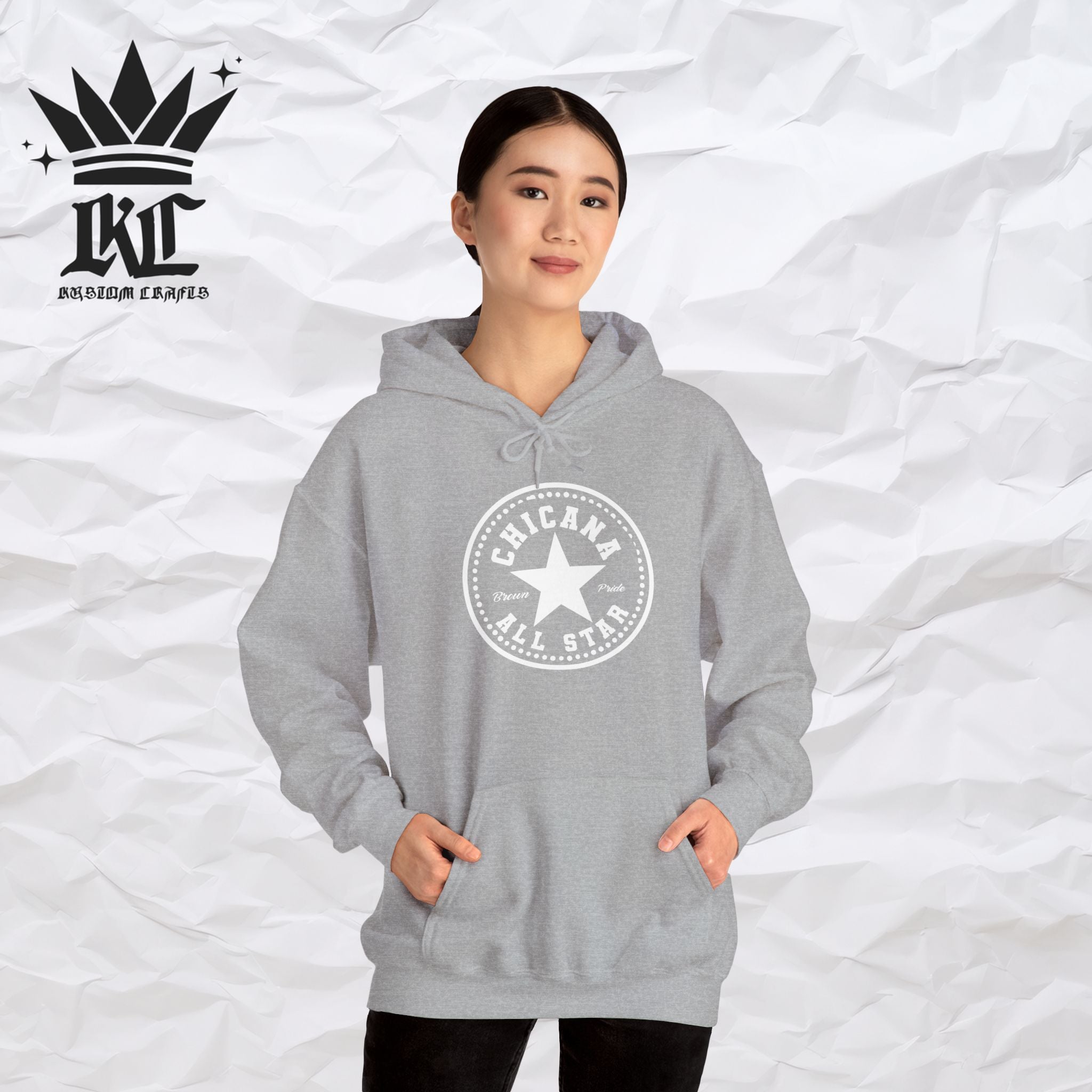 Chicana All Star Hoodie — Vintage Latina Pride Sweatshirt