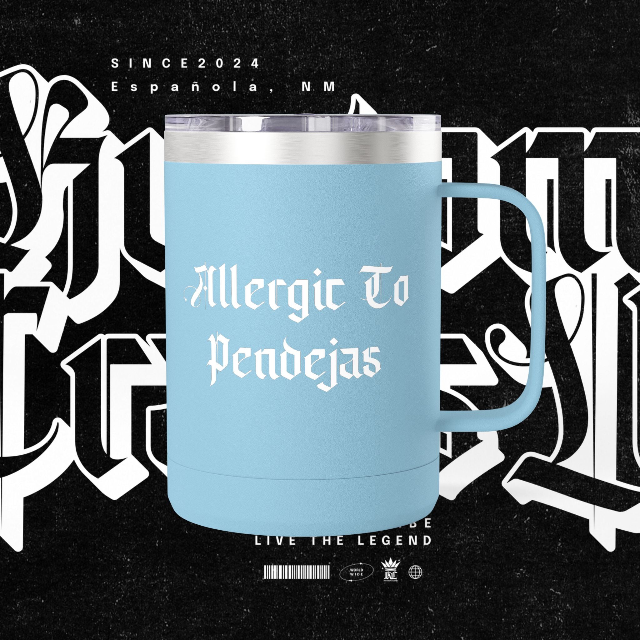 Allergic To Pendejas Coffee Mug Tumbler, 15oz