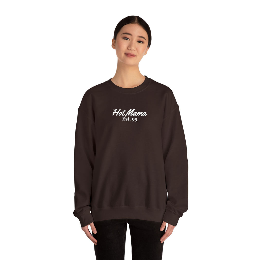 Hot Mama - Personalized Embroidery Crewneck Sweatshirt