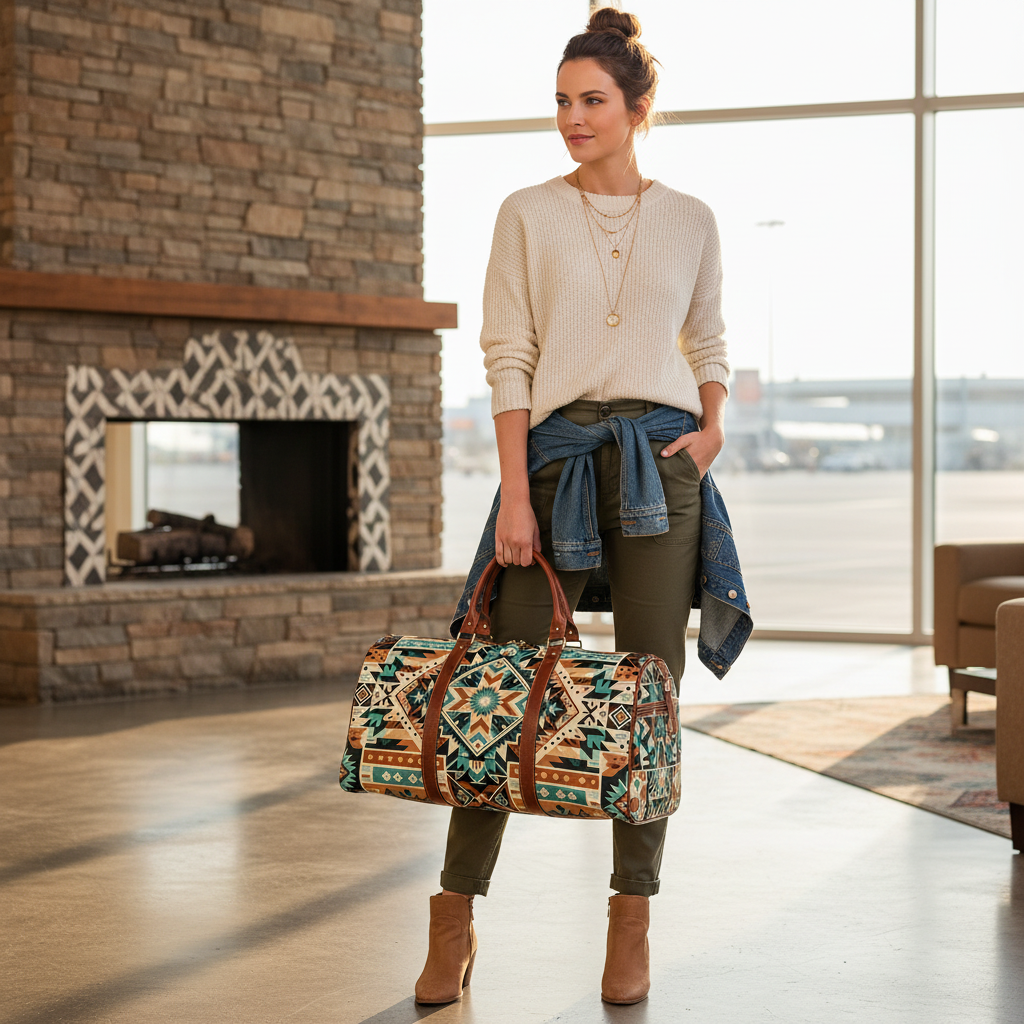Southwestern Waterproof Travel Duffle Bag