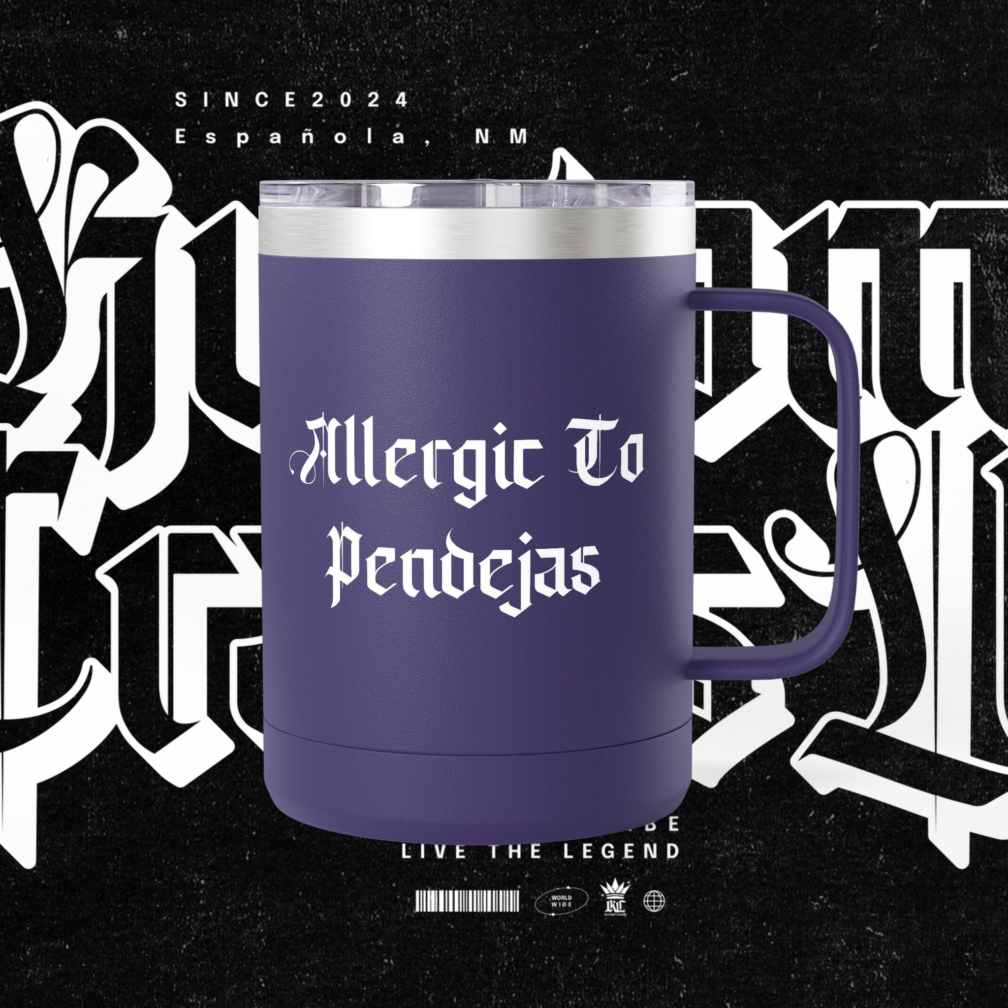 Allergic To Pendejas Coffee Mug Tumbler, 15oz