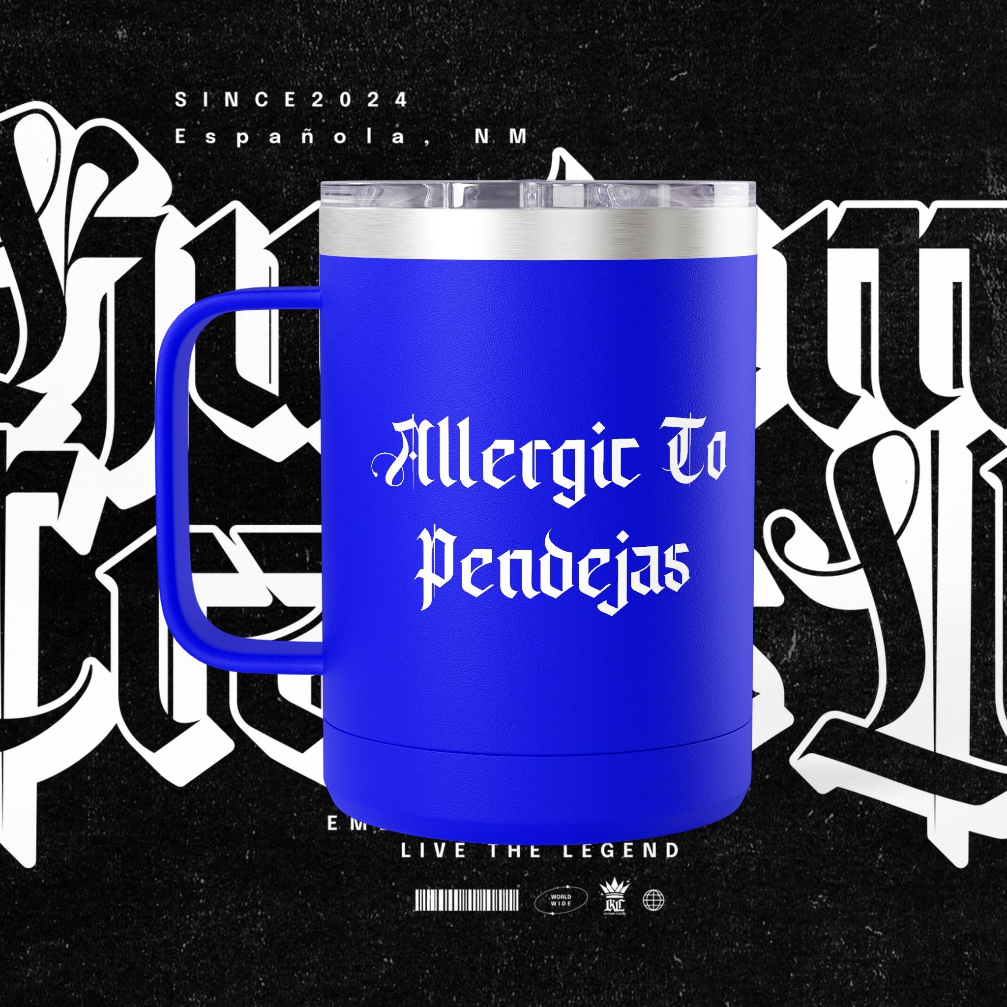 Allergic To Pendejas Coffee Mug Tumbler, 15oz