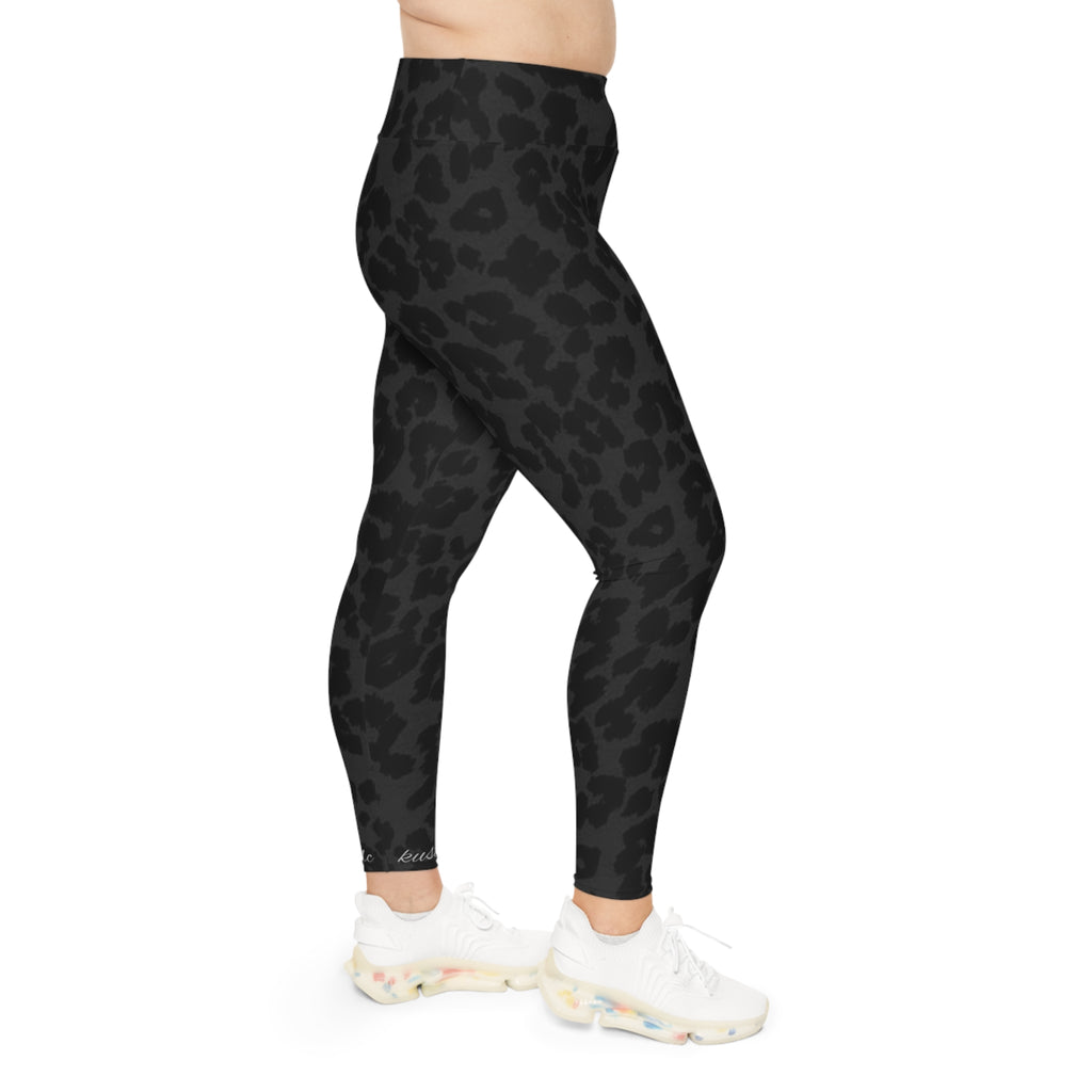 Plus Size Leopard Print - Leggings