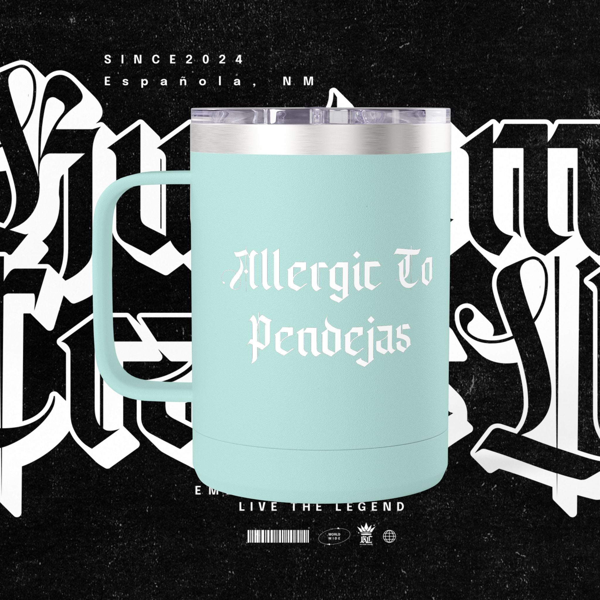 Allergic To Pendejas Coffee Mug Tumbler, 15oz
