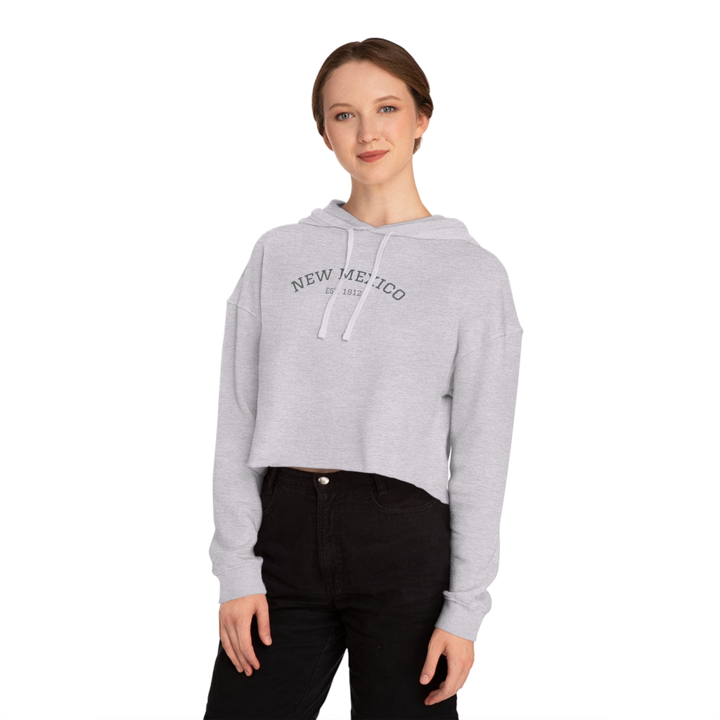 New Mexico Cropped Women's Hooded Sweatshirt