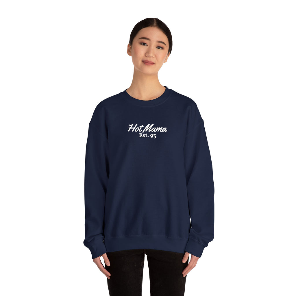 Hot Mama - Personalized Embroidery Crewneck Sweatshirt