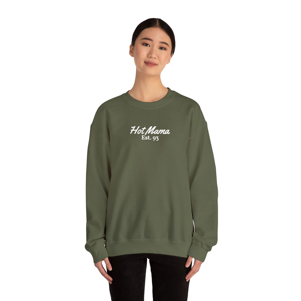 Hot Mama - Personalized Embroidery Crewneck Sweatshirt