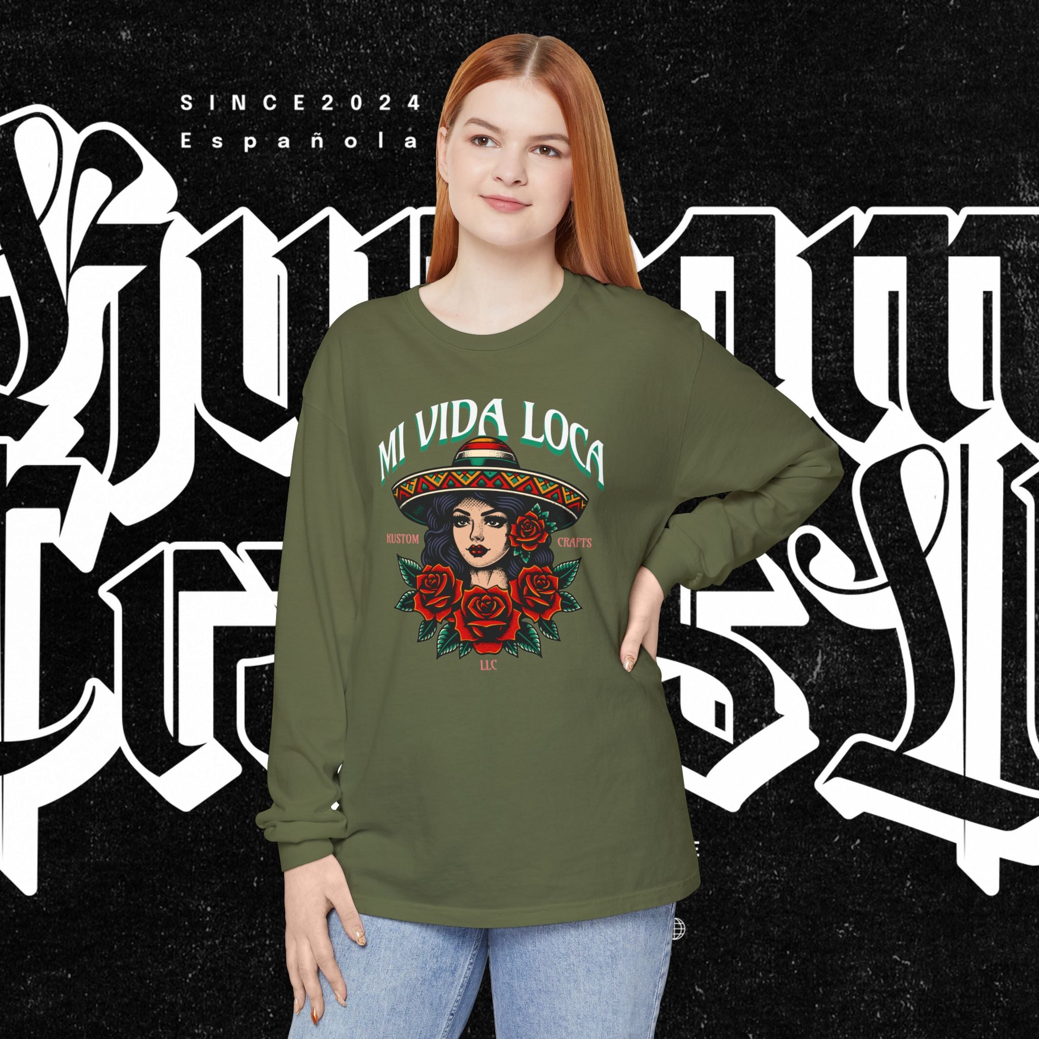 Mi Vida Loca - Long Sleeve T-Shirt (FRONT PRINT)