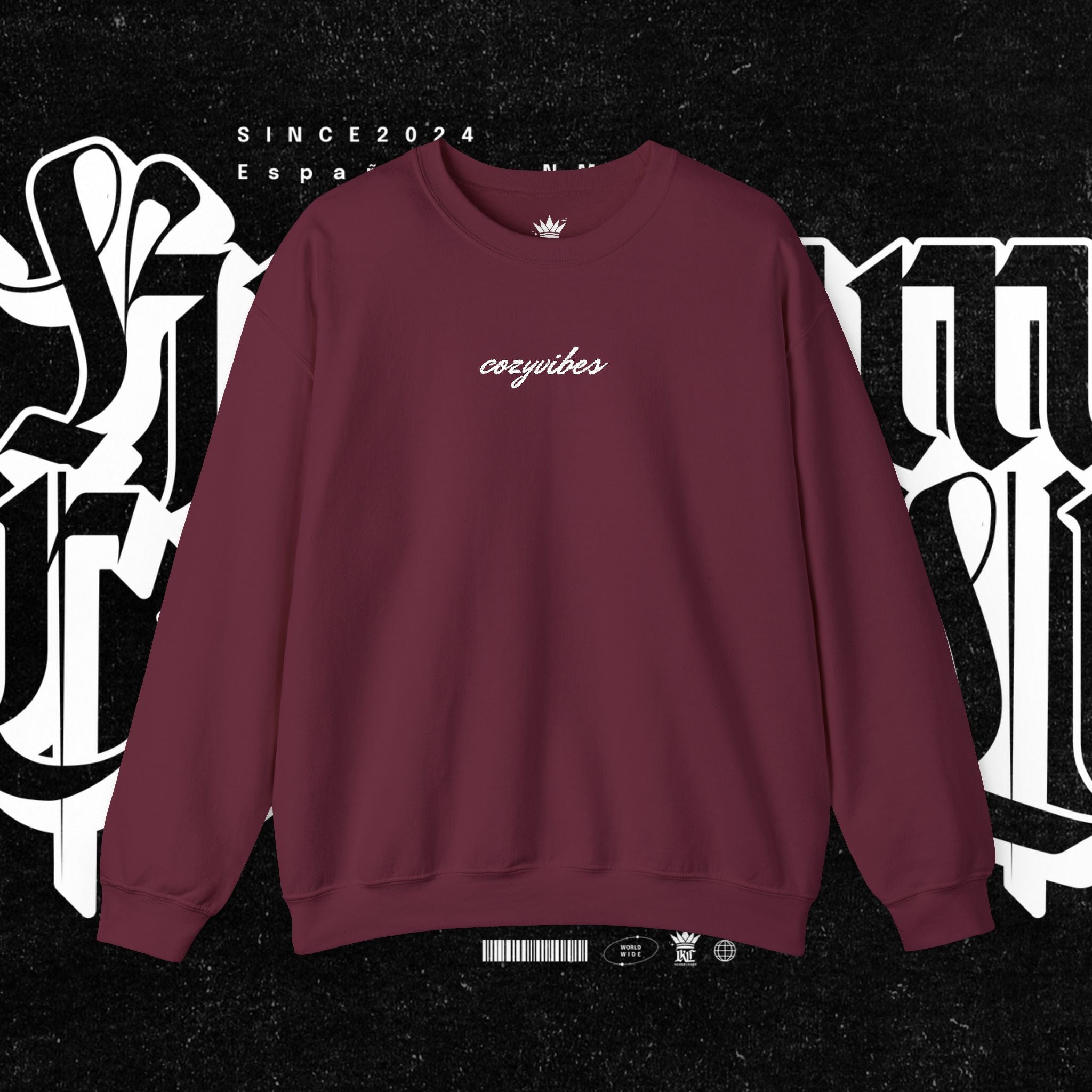 Cozy Vibes Embroidery Sweatshirt