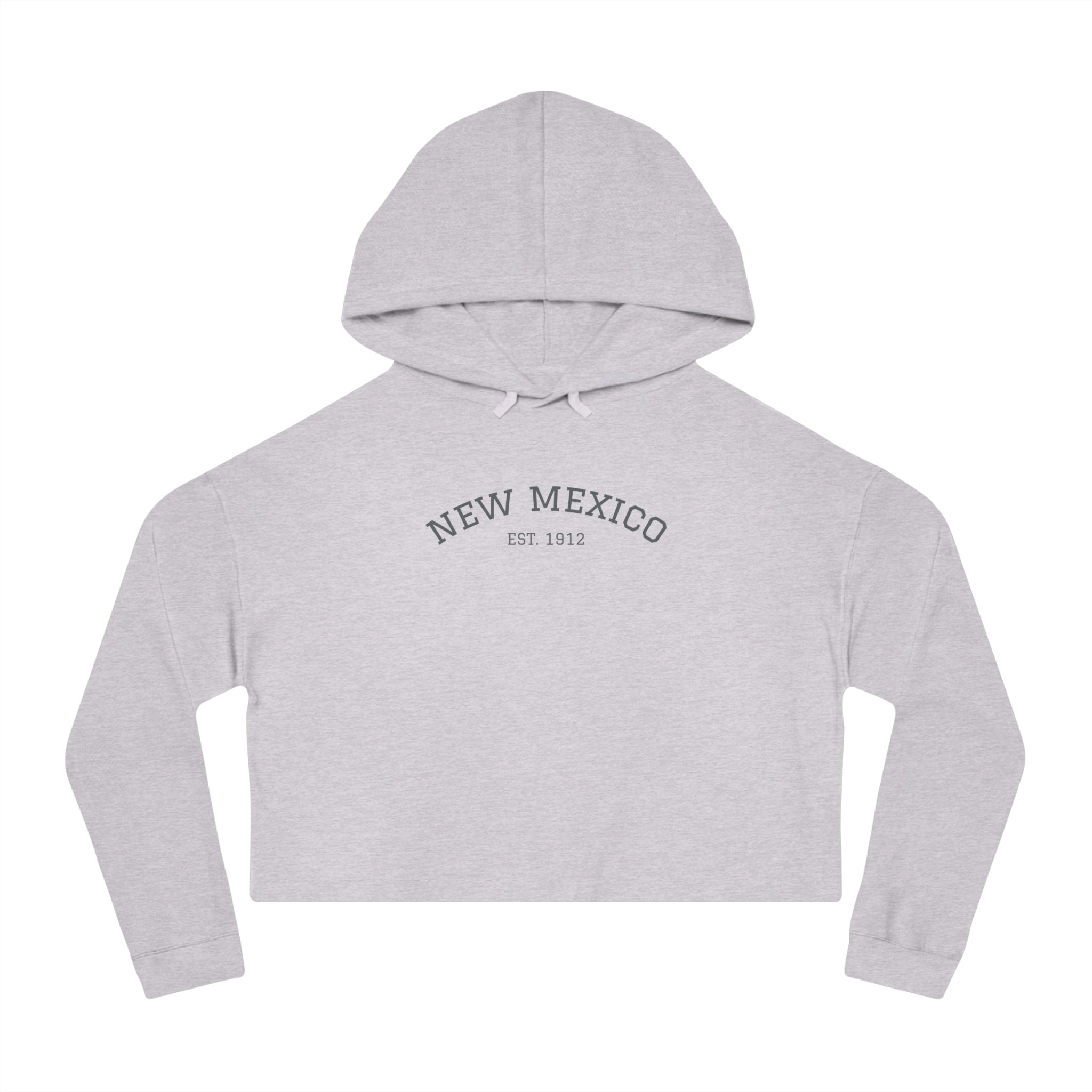 New Mexico Cropped Women's Hooded Sweatshirt