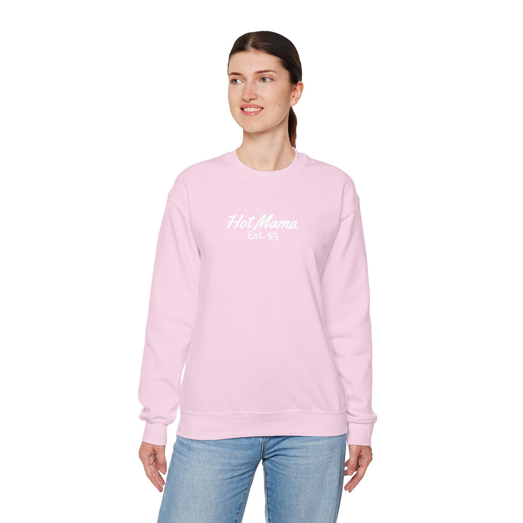 Hot Mama - Personalized Embroidery Crewneck Sweatshirt