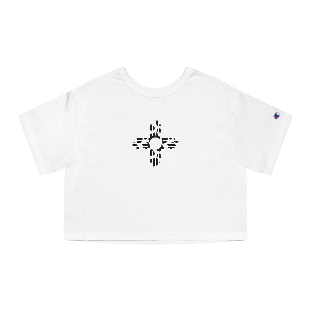 Zia Cow Print - Women's Cropped Champion T-Shirt