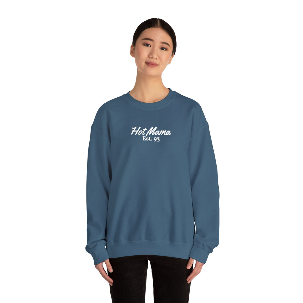 Hot Mama - Personalized Embroidery Crewneck Sweatshirt