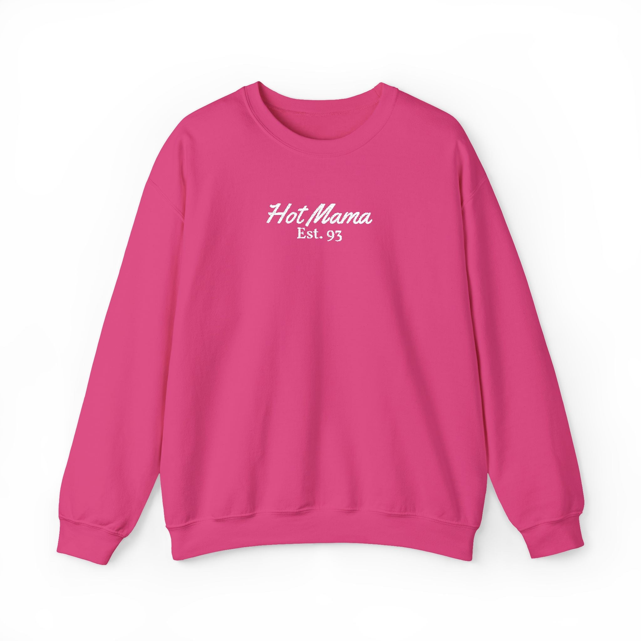 Hot Mama - Personalized Embroidery Crewneck Sweatshirt