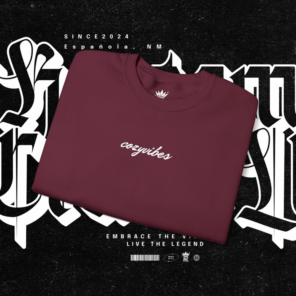 Cozy Vibes Embroidery Sweatshirt