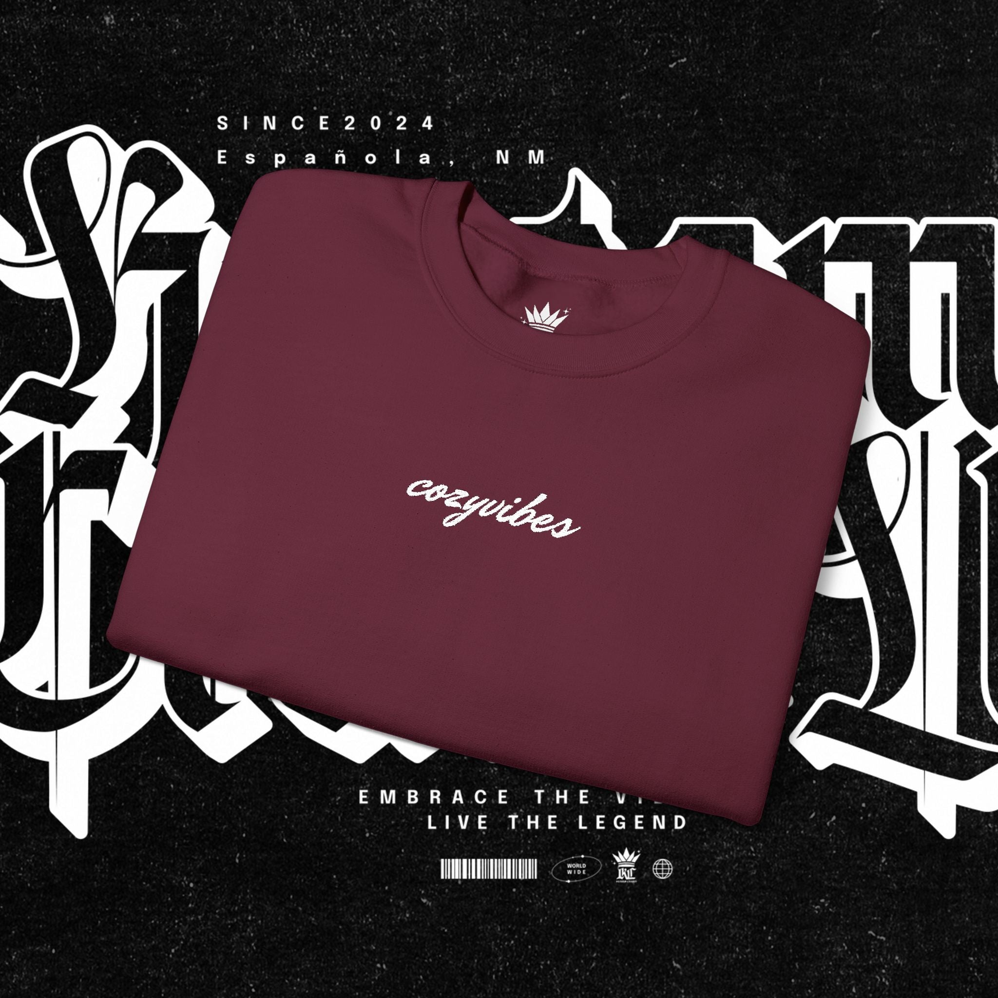 Cozy Vibes Embroidery Sweatshirt