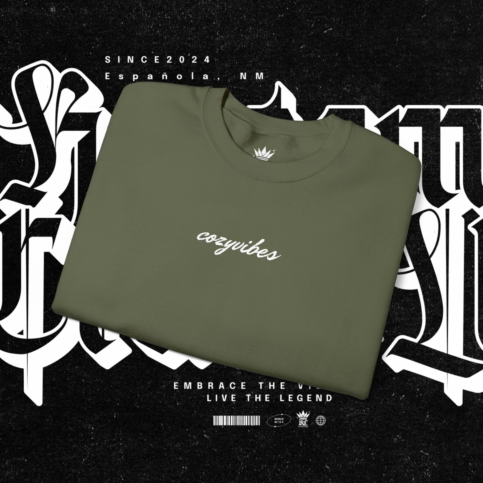 Cozy Vibes Embroidery Sweatshirt