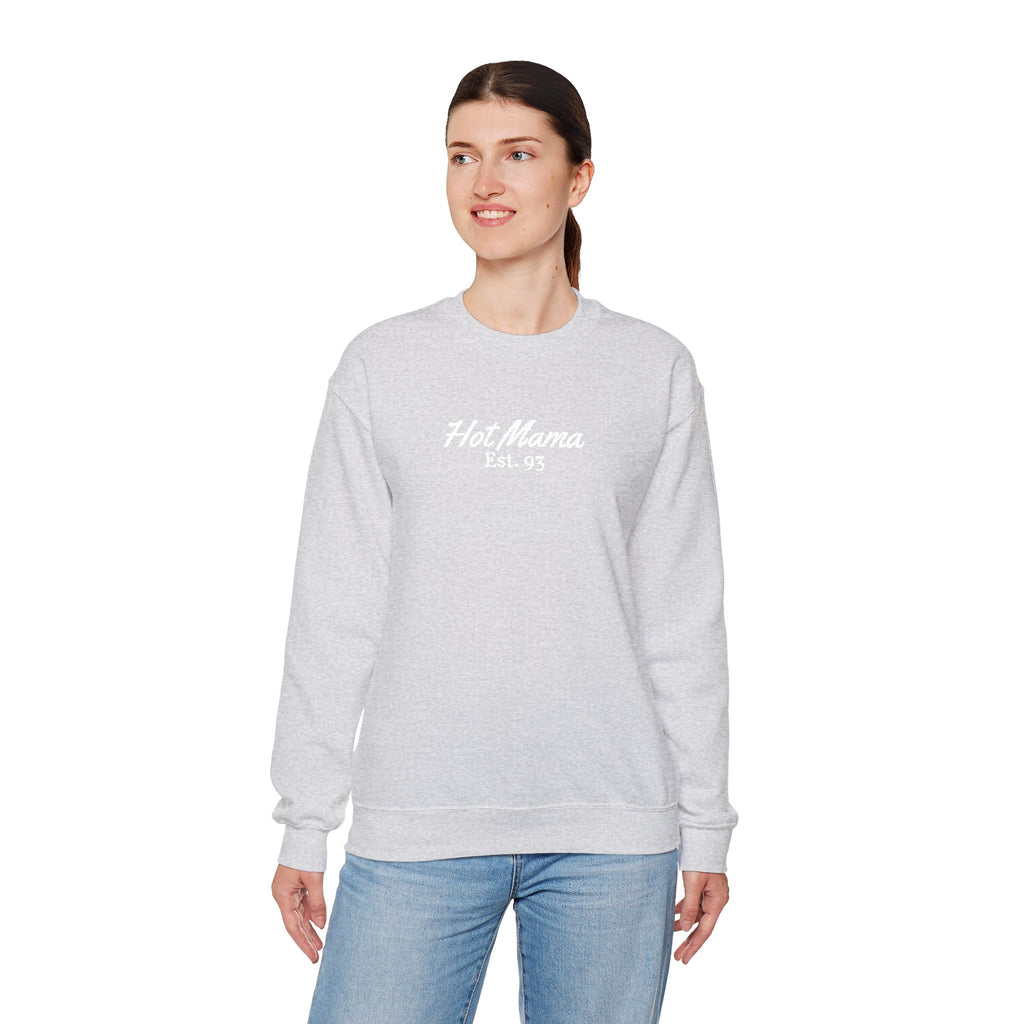 Hot Mama - Personalized Embroidery Crewneck Sweatshirt
