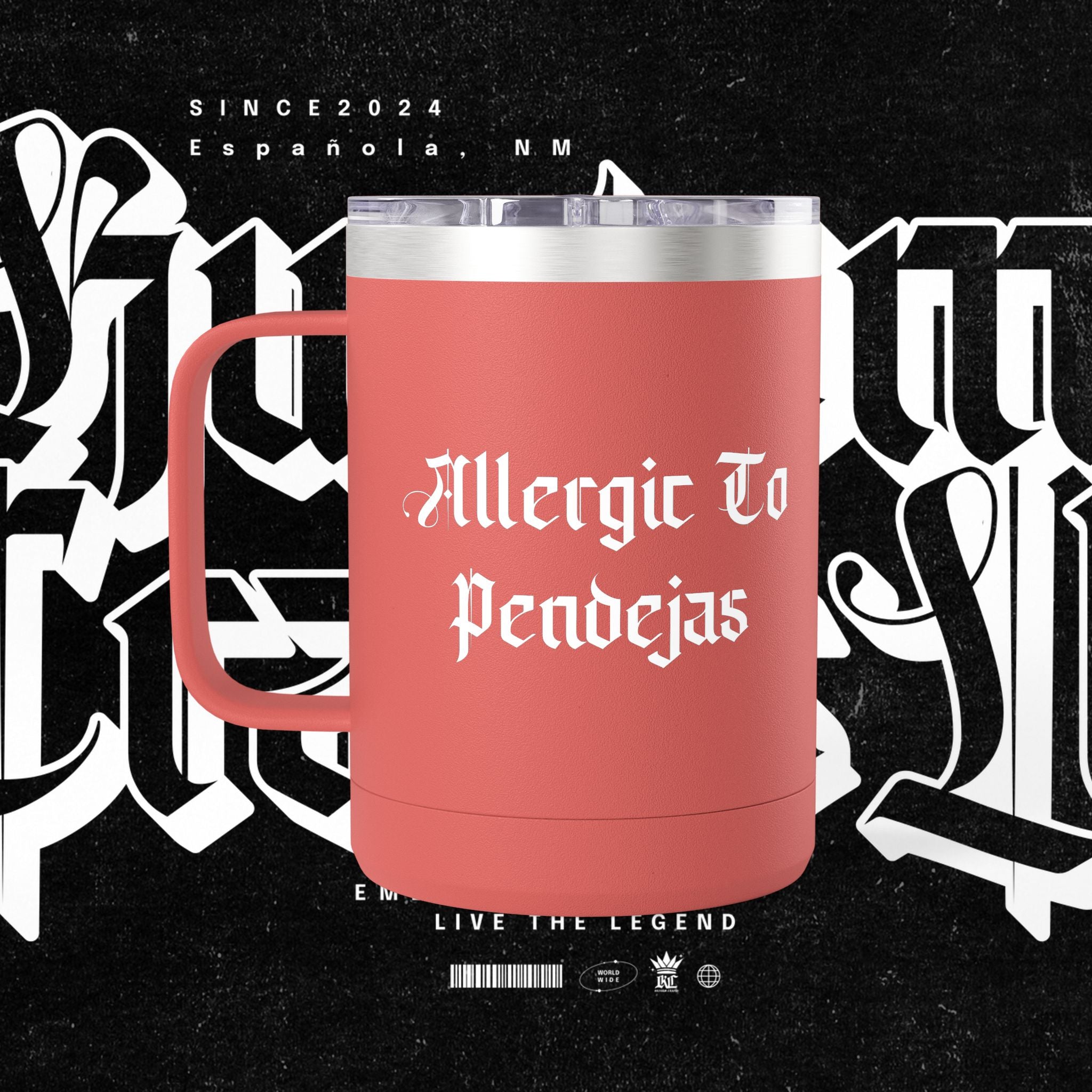 Allergic To Pendejas Coffee Mug Tumbler, 15oz