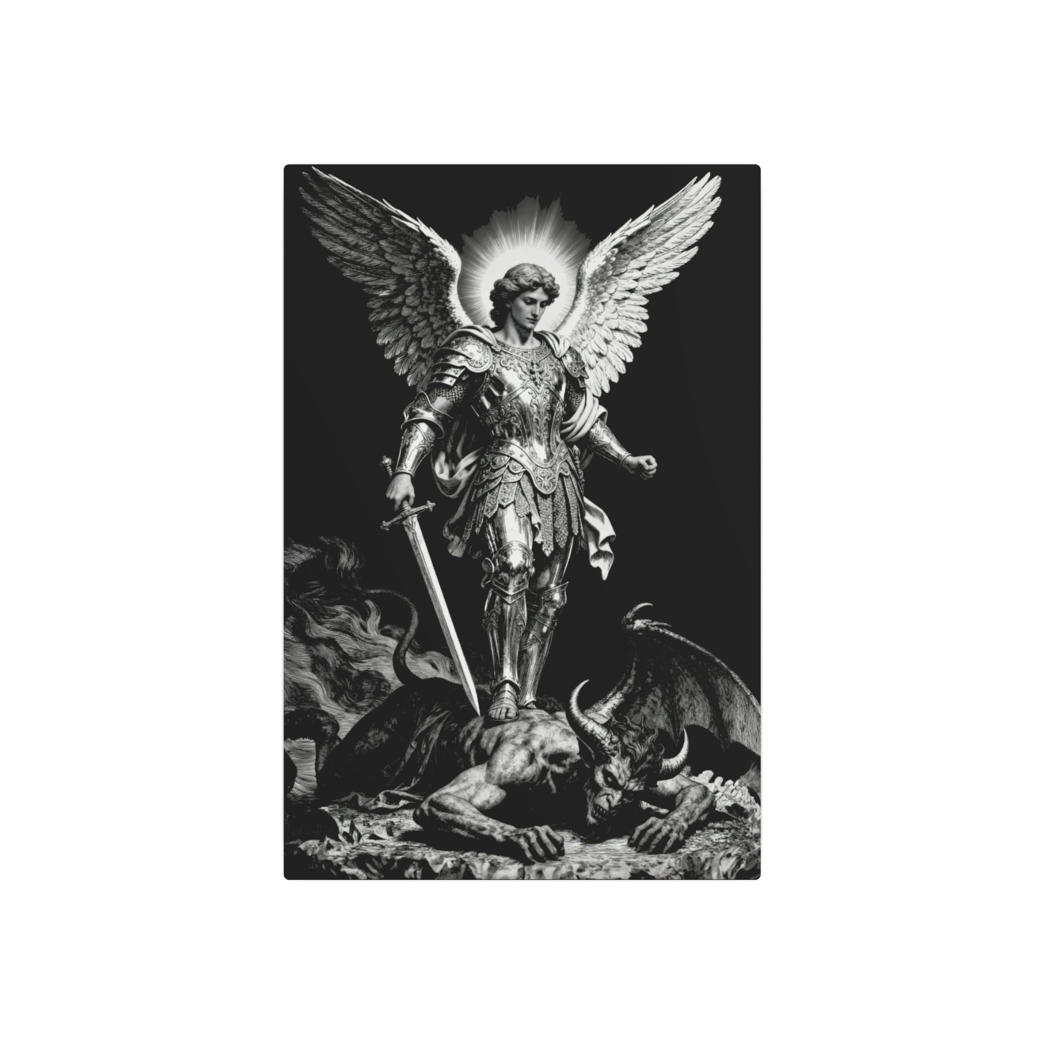 St. Michael Archangel Metal Art Sign