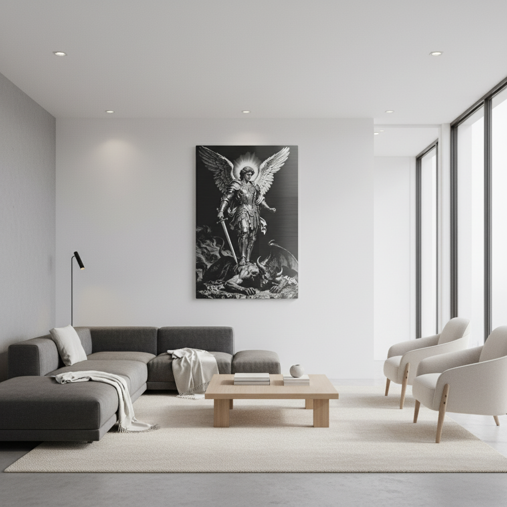 St. Michael Archangel Metal Art Sign